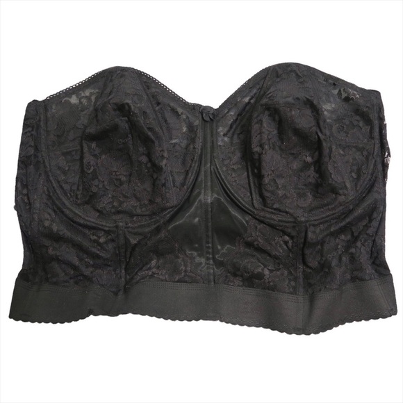Goddess Black Lace Corset Top Strapless Bustier - Picture 1 of 13